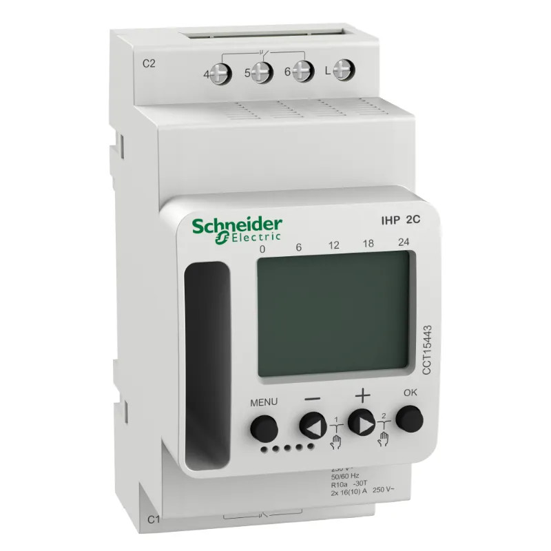Acti9 IHP - interrupteur horaire programmable - 2 canaux - CCT15443 Schneider Electric