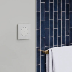 Wiser Odace - bouton poussoir connecté 3 fils 10A zigbee - blanc craie