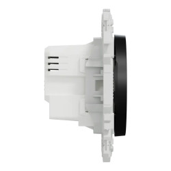 Wiser Odace - bouton poussoir connecté 3 fils 10A zigbee - noir onyx