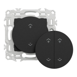 Wiser Odace commande sans fil 4 BP noir