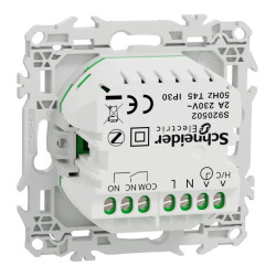 Wiser Odace - thermostat connecté filaire 2A zigbee - blanc craie