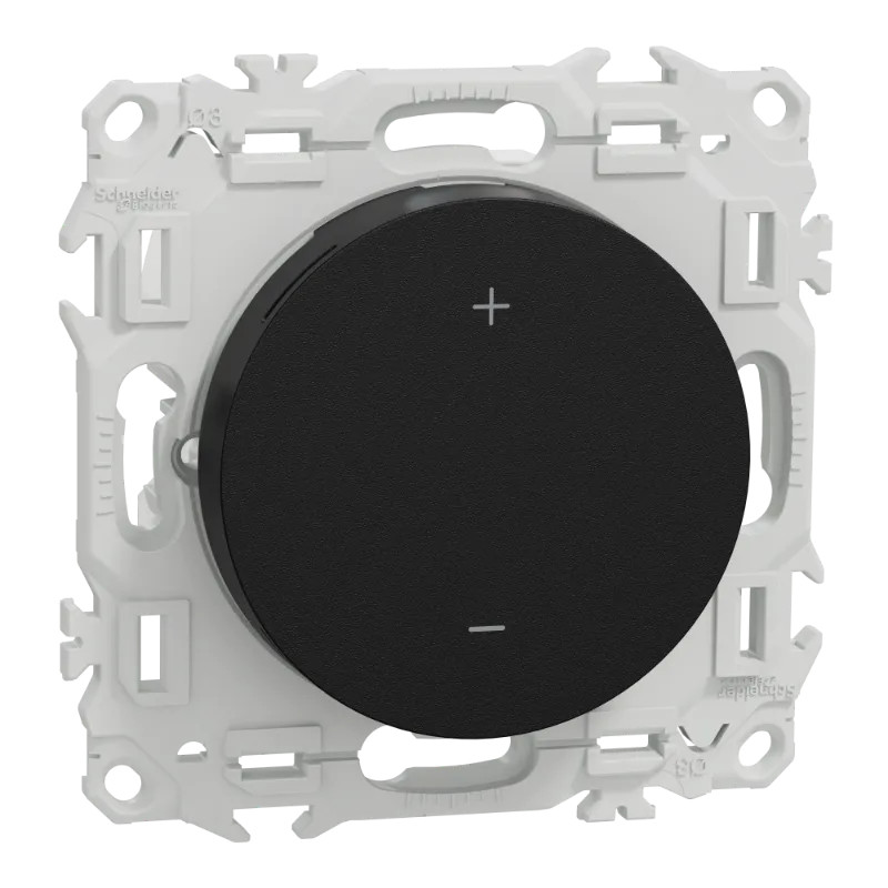 Wiser Odace - thermostat connecté filaire 2A zigbee - noir onyx