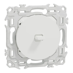 Odace - va-et-vient ou poussoir à levier - 10AX - blanc craie