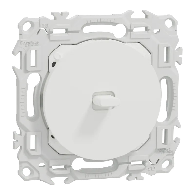 Odace - va-et-vient ou poussoir à levier - 10AX - blanc craie