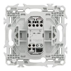 Odace - va-et-vient ou poussoir à levier - 10AX - blanc craie