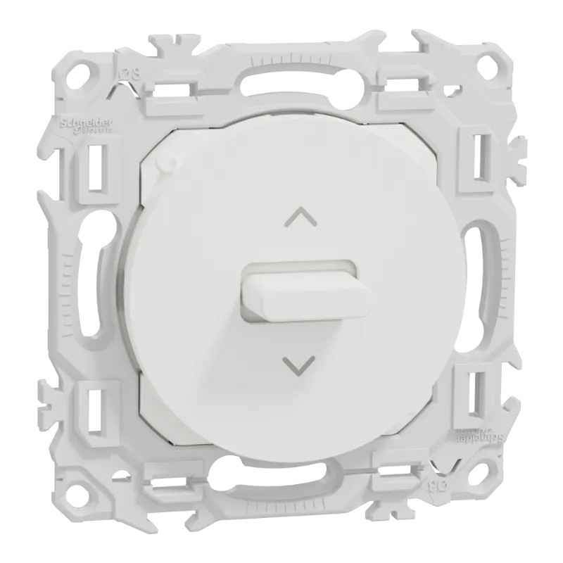 Odace inter ou poussoir VR levier blanc