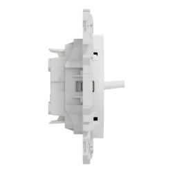 Odace - double va-et-vient ou poussoir à levier - 10AX - blanc craie