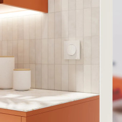 Odace - double va-et-vient ou poussoir - 10AX - blanc craie