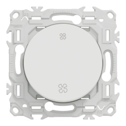 Odace - inter ou poussoir VMC 2 vitesses - 10AX - blanc craie