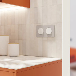 Odace VV poussoir lumineux blanc