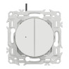 Odace double VV ou poussoir LED blanc