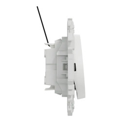 Odace double VV ou poussoir LED blanc