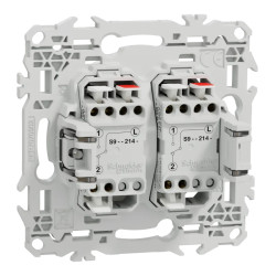 Odace double VV ou poussoir blc griffes