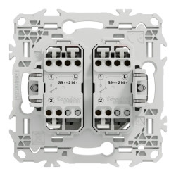 Odace double VV ou poussoir blc griffes