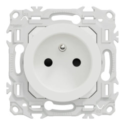 Odace prise 2P+T rénovation blanc