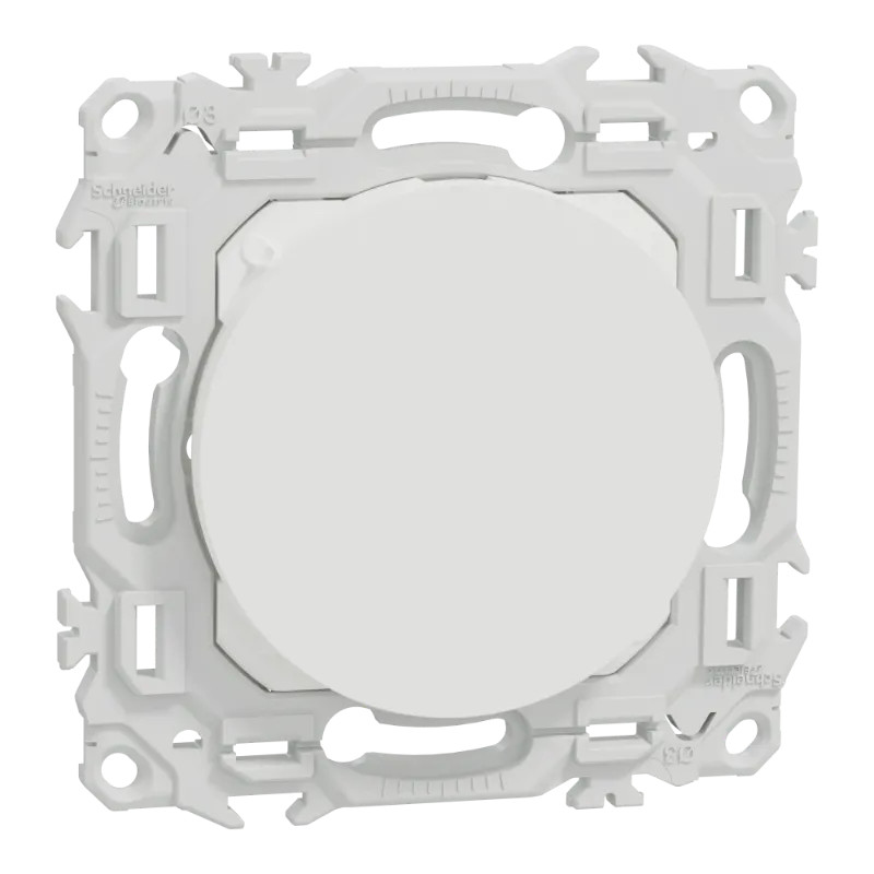 Odace - obturateur - pré-perçage pour sortie de câble - blanc craie