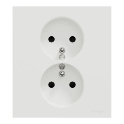 Odace prise 2P+T double blanc griffes