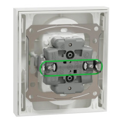 Odace prise 2P+T double blanc griffes