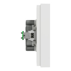 Odace prise 2P+T double blanc griffes