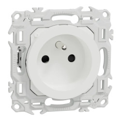 Odace prise 2P+T rénovation blanc griff