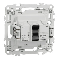 Odace prise 2P+T rénovation blanc griff