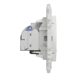 Odace - prise mixte RJ45 Cat.6 STP + TV - blanc craie
