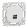 Odace - prise RJ45 - Cat6 UTP grade 1 à 2 - blanc craie