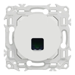 Odace - prise RJ45 - Cat6 UTP grade 1 à 2 - blanc craie