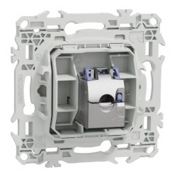 Odace - prise RJ45 - Cat6 STP grade 2TV min à grade 3TV - blanc craie