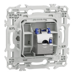 Odace - prise RJ45 - Cat6A STP grade 3TV - blanc craie