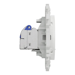 Odace - prise double RJ45 - Cat6A STP grade 3TV - blanc craie