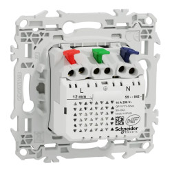 Odace 2P+T affleurante USB-C 18W blanc