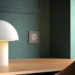 Odace 2P+T affleurante USB-C 18W blanc