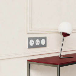 Odace 2P+T affleurante USB-C 18W blanc