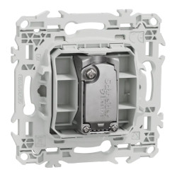 Odace - prise TV simple mâle - sortie coaxiale - blanc craie