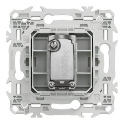 Odace - prise TV simple mâle - sortie coaxiale - blanc craie