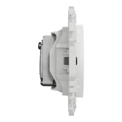 Odace - prise TV simple mâle - sortie coaxiale - blanc craie