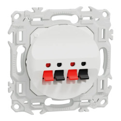 Odace prise haut-parleurs 2 s. blanc