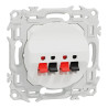 Odace prise haut-parleurs 2 s. blanc