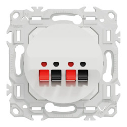 Odace prise haut-parleurs 2 s. blanc