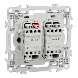 Odace - double va-et-vient ou poussoir à levier - 10AX - noir onyx