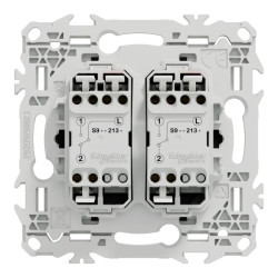 Odace - double va-et-vient ou poussoir à levier - 10AX - noir onyx