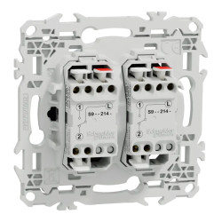 Odace - double va-et-vient ou poussoir - 10AX - noir onyx