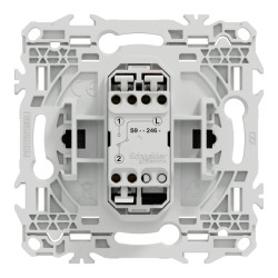 Odace - bouton-poussoir porte-étiquette - symbole carillon - noir onyx