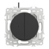 Odace double VV ou poussoir LED noir