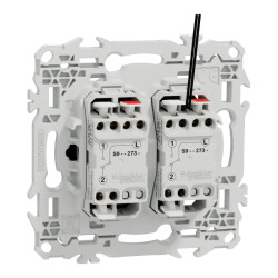 Odace double VV ou poussoir LED noir