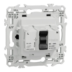 Odace prise 2P+T rénovation noir