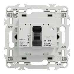 Odace prise 2P+T rénovation noir