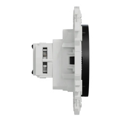 Odace prise 2P+T rénovation noir