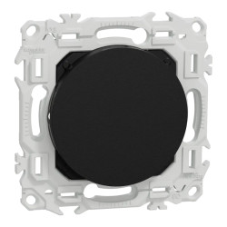 Odace - obturateur - pré-perçage pour sortie de câble - noir onyx